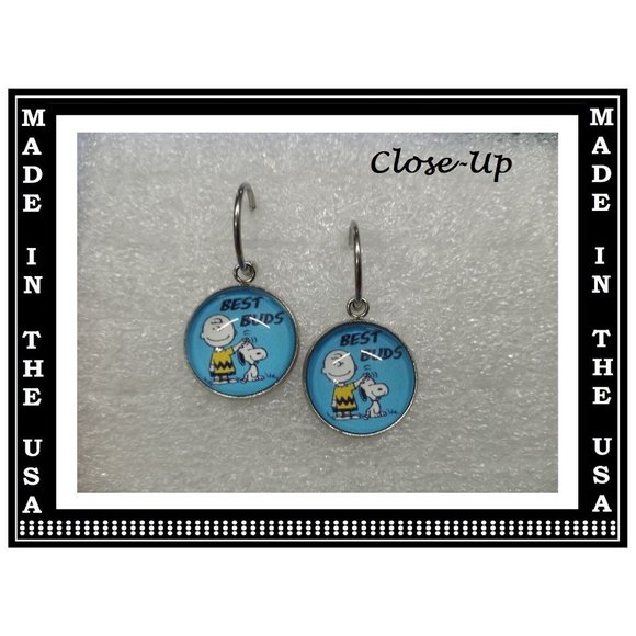 5/$20 Snoopy Charlie Brown Interchangeable Charm Earrings-5 Pairs in Set - Picture 4 of 8